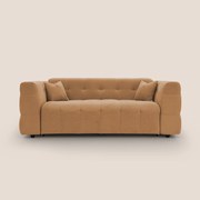 Tender Divano letto matrimoniale dal design innovativo in tessuto bouclet impermeabile T07 arancio