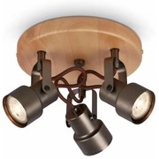 Briloner 2872-035 - Faretto LED SPOTLIGHT 3xGU10/5W/230V marrone