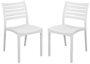 ZULE - set 2 sedie polipropilene impilabile