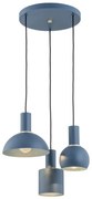Argon 1471 - Lampadario a sospensione con filo SINES 3xE27/15W/230V blu