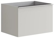 Mobile da bagno sotto lavabo Pixel laccato opaco grigio pastello L 60 x H 40 x P 45.5 cm 2 cassetti, lavabo non incluso