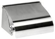 Portarotolo per carta 14x8 cm in acciaio inox/argento