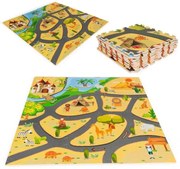 Tappetino di gomma per bambini con motivo safari 93 x 93 cm