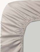 Lenzuolo sotto con angoli in raso di cotone Ava, alt. 40 cm