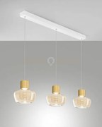 Kino sospensione 3 luci cognac a led 3000k - 36w - 3900 lm dimmerab...