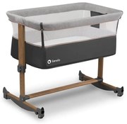 Lionelo - Culla per bambini 3in1 LEONIE grigio/nero