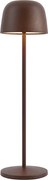 Lampada da tavolo marrone ruggine con LED ricaricabile con stazione di ricarica IP65 - Raika
