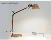 Artemide Tolomeo micro tavolo gold