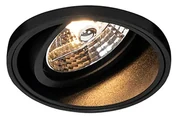 Set di 6 faretti da incasso moderni neri senza bordi - Impact 70