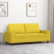 Divano A 2 Posti Giallo Chiaro 140 Cm İn Tessuto /