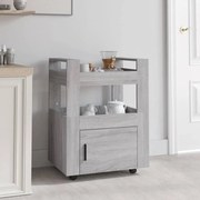Carrello Da Cucina Grigio Sonoma 60x45x80 Cm Legno Multistrato /