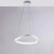 Bonetti Illumina Sospensione triangolare in metallo e alluminio laccato bianco con led integrato e cavi elettrici regolabili