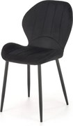 K538 sedia in velluto nero H85 cm