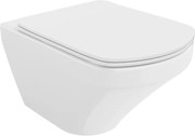 Mexen Vito vaso WC Rimless con sedile a chiusura rallentata slim, duroplast, bianco lucido - 30174000