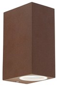 Applique da parete industriale marrone ruggine 2 luci IP44 - Baleno