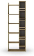 Libreria in rovere decorato in nero e naturale 60x168,5 cm Eladi - Marckeric