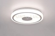 Bunda plafoniera led 16w 2000lm, 4000k bordo cromato d.33cm