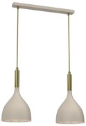Lampadario a sospensione con filo NOAK 2xE27/15W/230V beige/oro