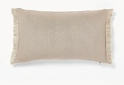 Copricuscino in lino con frange Luana