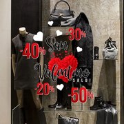 San Valentino Saldi | Vetrofania