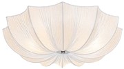 Plafoniera design bianco seta 52 cm 3 luci - Plu