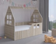 Letto per bambini 140 x 70 cm nel decoro quercia sonoma destra