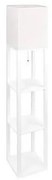 Lampada da terra con ripiani 1xE27/60W/230V bianco