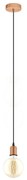 Lampadario A Sospensione Vintage Yorth Acciaio Rame Spazzolato 1 Luce E27