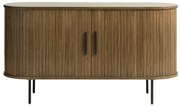 Cassettiera bassa marrone effetto rovere 140x76 cm Nola - Unique Furniture