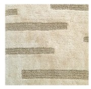 Tappeto arredo bagno Linee 100% cotone beige