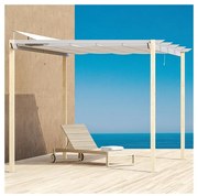 Pergola Omega in alluminio struttura beige L 285 x P 400 x H 258 cm