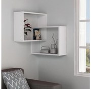 Mensola angolare da parete RING 68x68 cm bianca