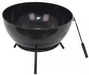 Braciere portatile per legna 57x30 cm nero