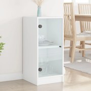 Mobile con ante in vetro bianco 35x37x75,5 cm