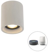 Faretto da soffitto rotondo intelligente in cemento incl. Wi-Fi GU10 - Deep