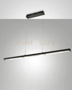 Ling lampada a sospensione nera a led 3000k - 40w - 4800 lm push di...