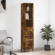 Credenza rovere fumo 34,5x34x180 cm in legno multistrato