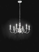 Sospensione ducale sei luci 6262 b bianco