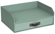 Organizer verde in cartone per cassetti/per documenti Walter Canvas Paper Laminate – Bigso