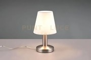 Mats ii lampada acciaio paralume bianco h.24cm 1 luce attacco e14