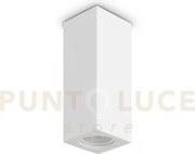 Look square lampada da soffitto in gesso bianco 1 luce attacco gu10...