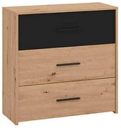 CADDIE - comò tre cassetti moderno minimal in legno