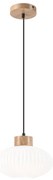 Lampadario a sospensione con filo HARMONY 1xE27/15W/230V diametro 25 cm bianco/quercia
