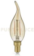 Lampadina led wire candela ambra 2w, 225lumen, 2.700k d.3,5cm h. 10...