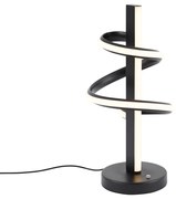 Lampada da tavolo di design nera con LED dimmerabile - Rolla