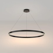 Lampadario A Sospensione Moderno Rim Alluminio Nero 1 Luce Led 61W