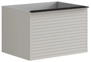 Mobile da bagno sotto lavabo Pixel stripes grigio pastello laccato opaco L 60 x H 40 x P 45.5 cm 1 cassetto, lavabo non incluso