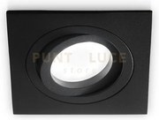 Gfa042- faretto quadrato in alluminio orietabile colore nero 9,4cm ...