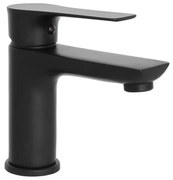 Miscelatore lavabo Flat in ottone nero opaco con piletta click clack