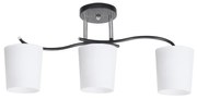 Lampadario a sospensione con supporto rigido ESNYR 3xE27/40W/230V nero/bianco